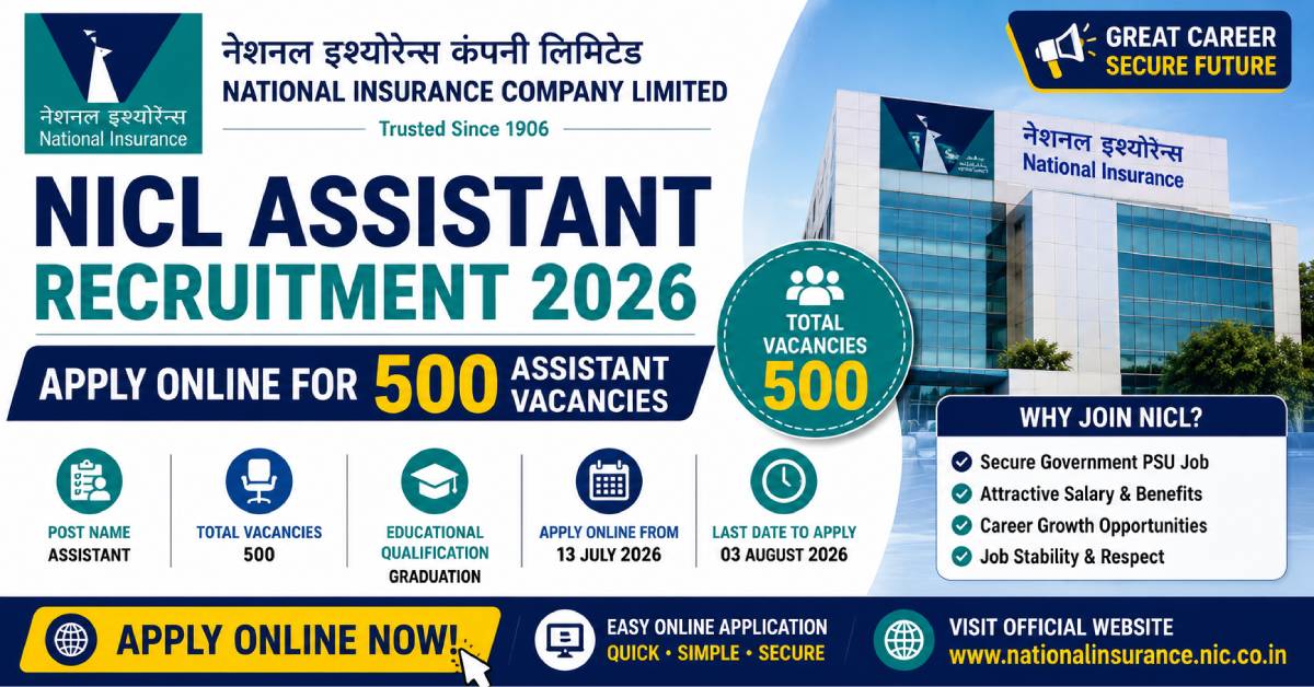 NICL Assistant Recruitment 2026